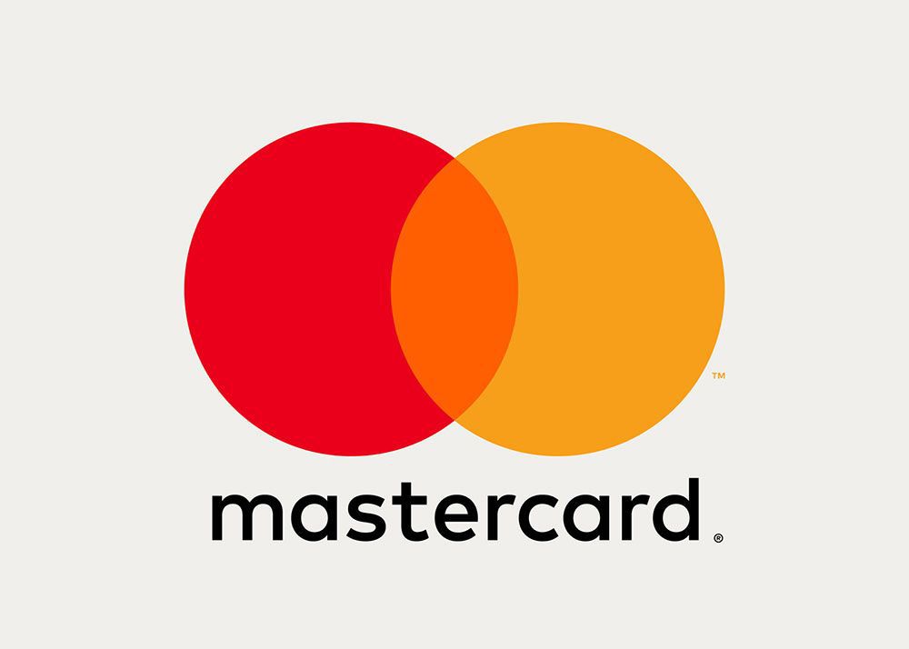 A red and yellow mastercard logo on top of a white background.